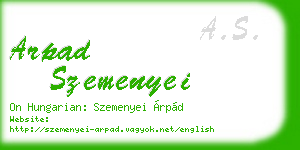 arpad szemenyei business card