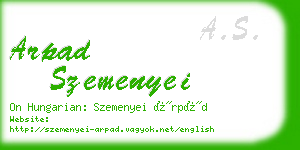 arpad szemenyei business card